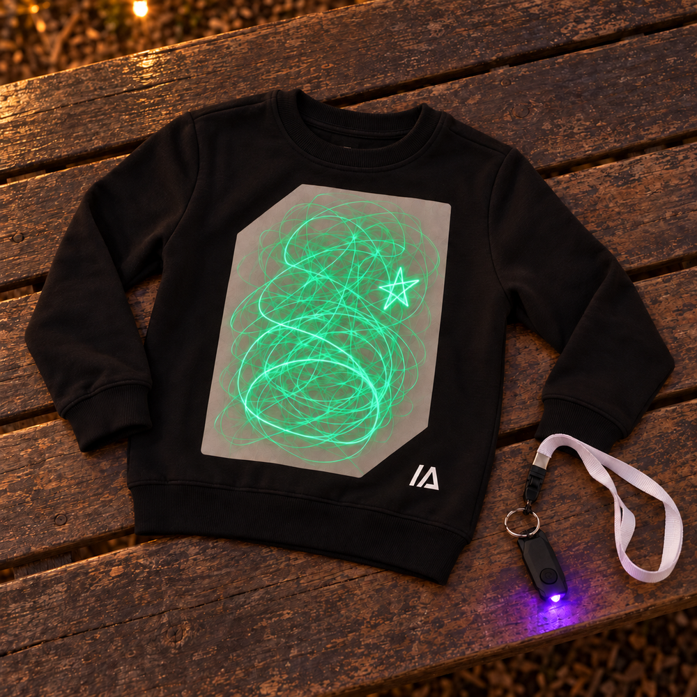 Kids Interactive Glow Sweatshirt with Rechargeable Torch