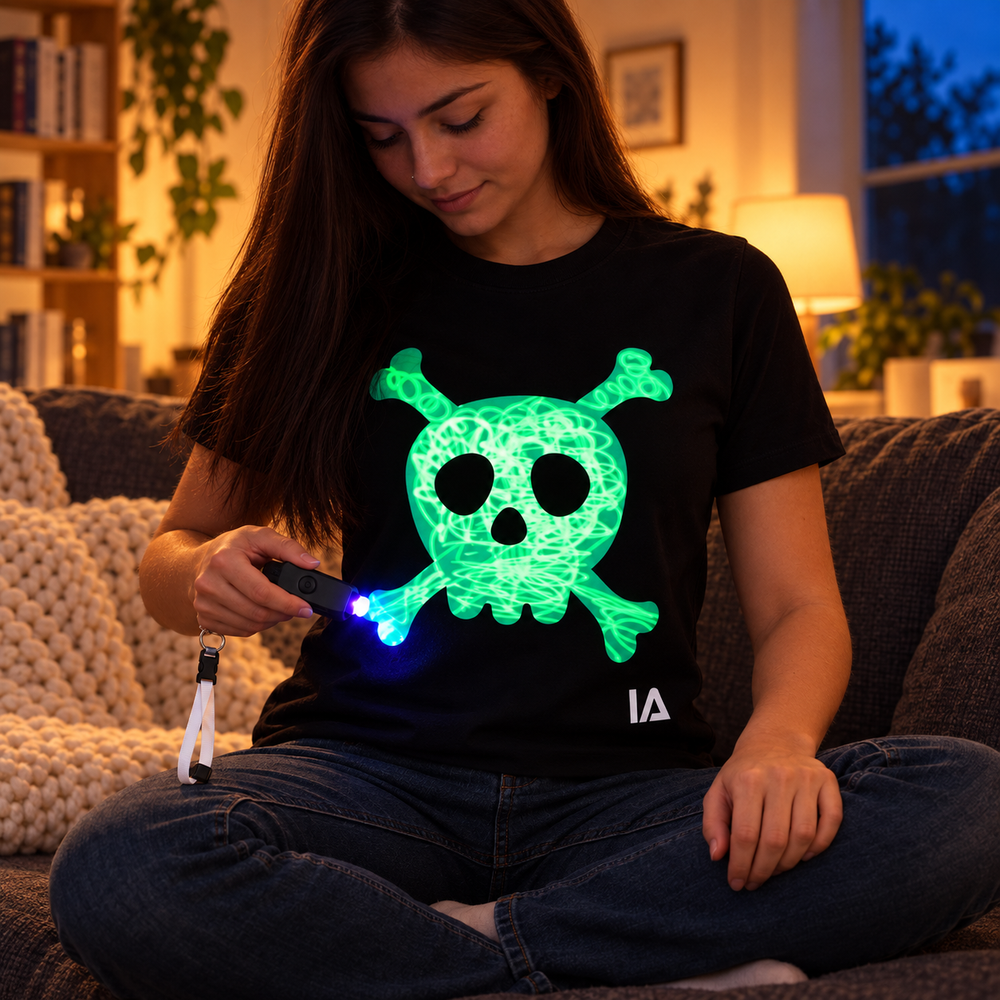 Kids’ Skull & Crossbones Interactive Glow-in-the-Dark T-Shirt