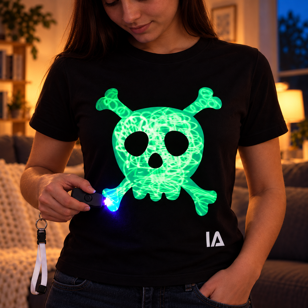 Kids’ Skull & Crossbones Interactive Glow-in-the-Dark T-Shirt