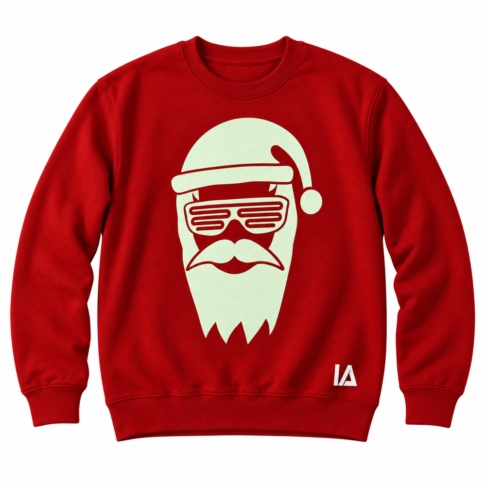 Cool Santa Glow Christmas Jumper with Rechargeable Torch
