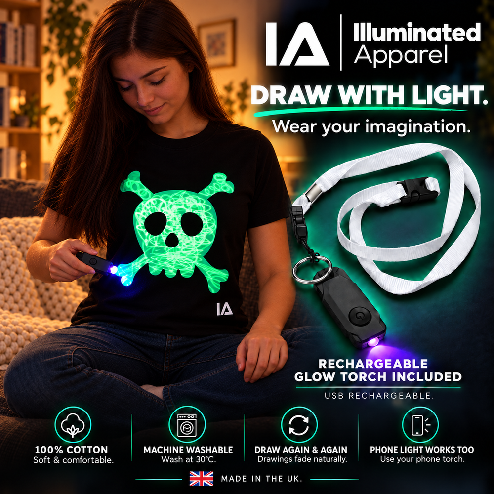Kids’ Skull & Crossbones Interactive Glow-in-the-Dark T-Shirt