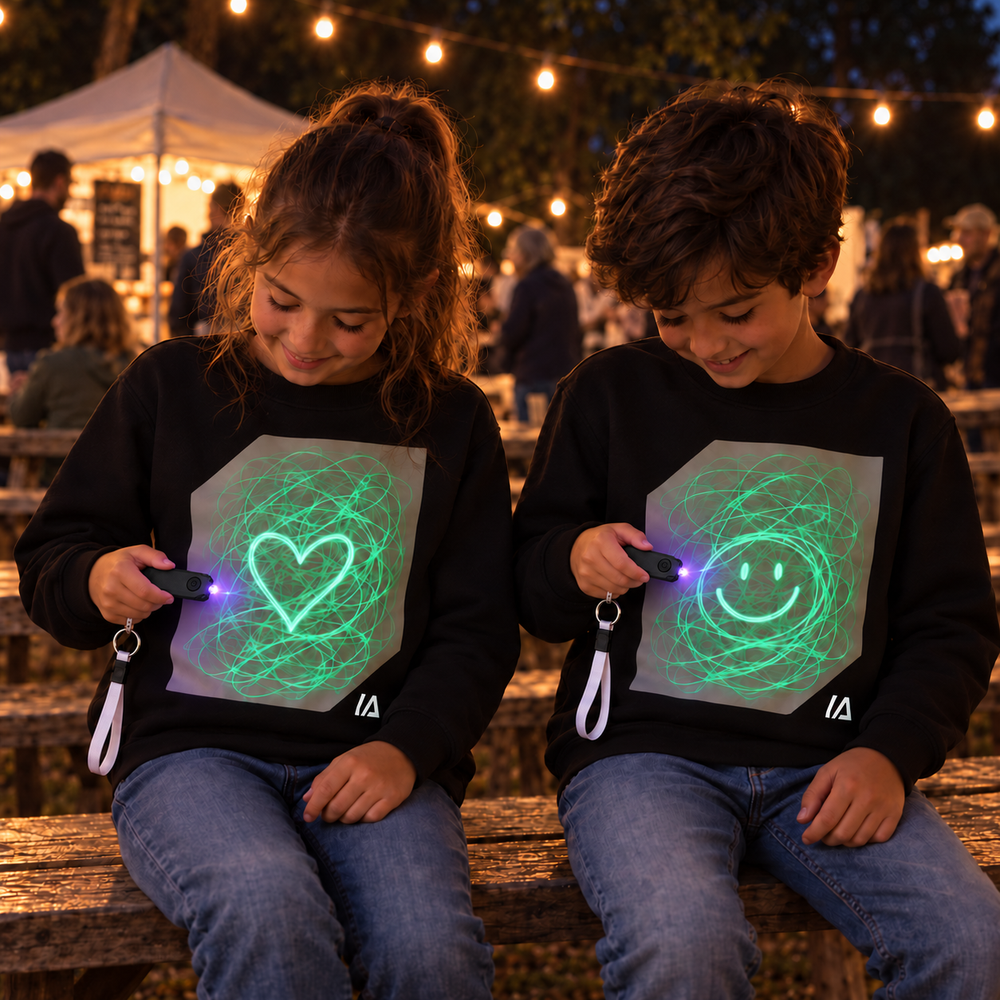Kids Interactive Glow Sweatshirt with Rechargeable Torch