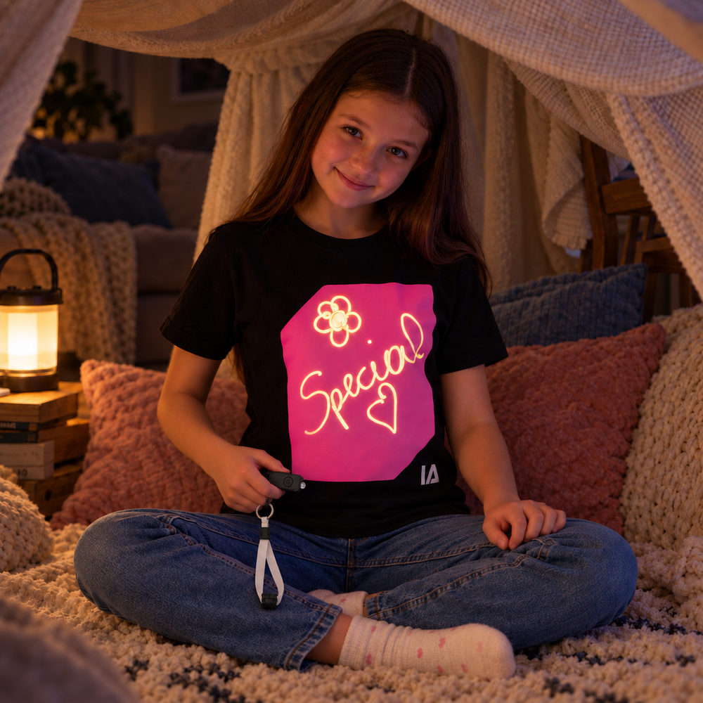 Kids Interactive Glow In The Dark T-shirt