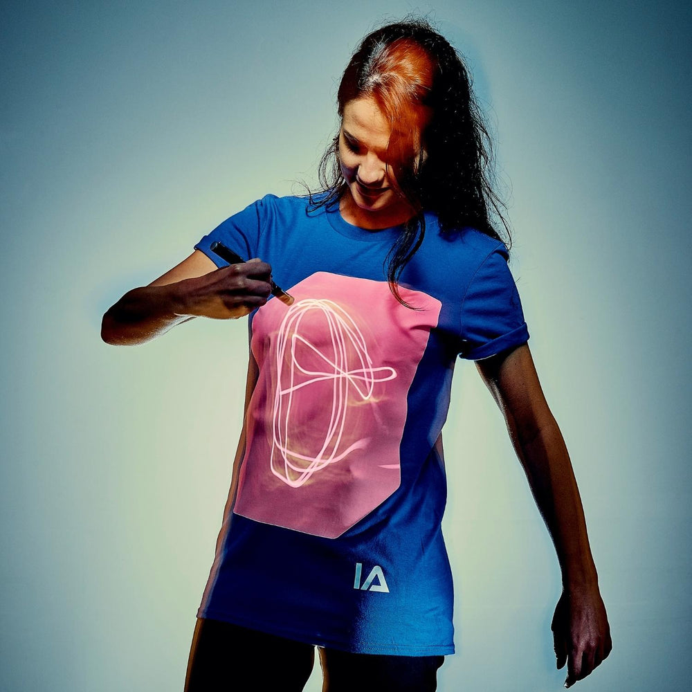 Adult Interactive Glow T-Shirt with Rechargeable Glow Torch
