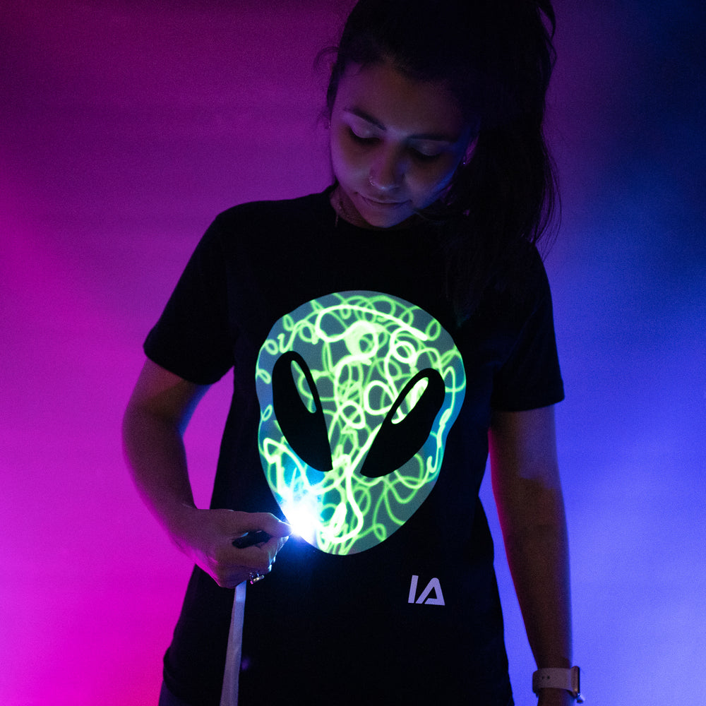 Kids’ Slime Monster Interactive Glow-in-the-Dark T-Shirt – Rechargeable Torch Included