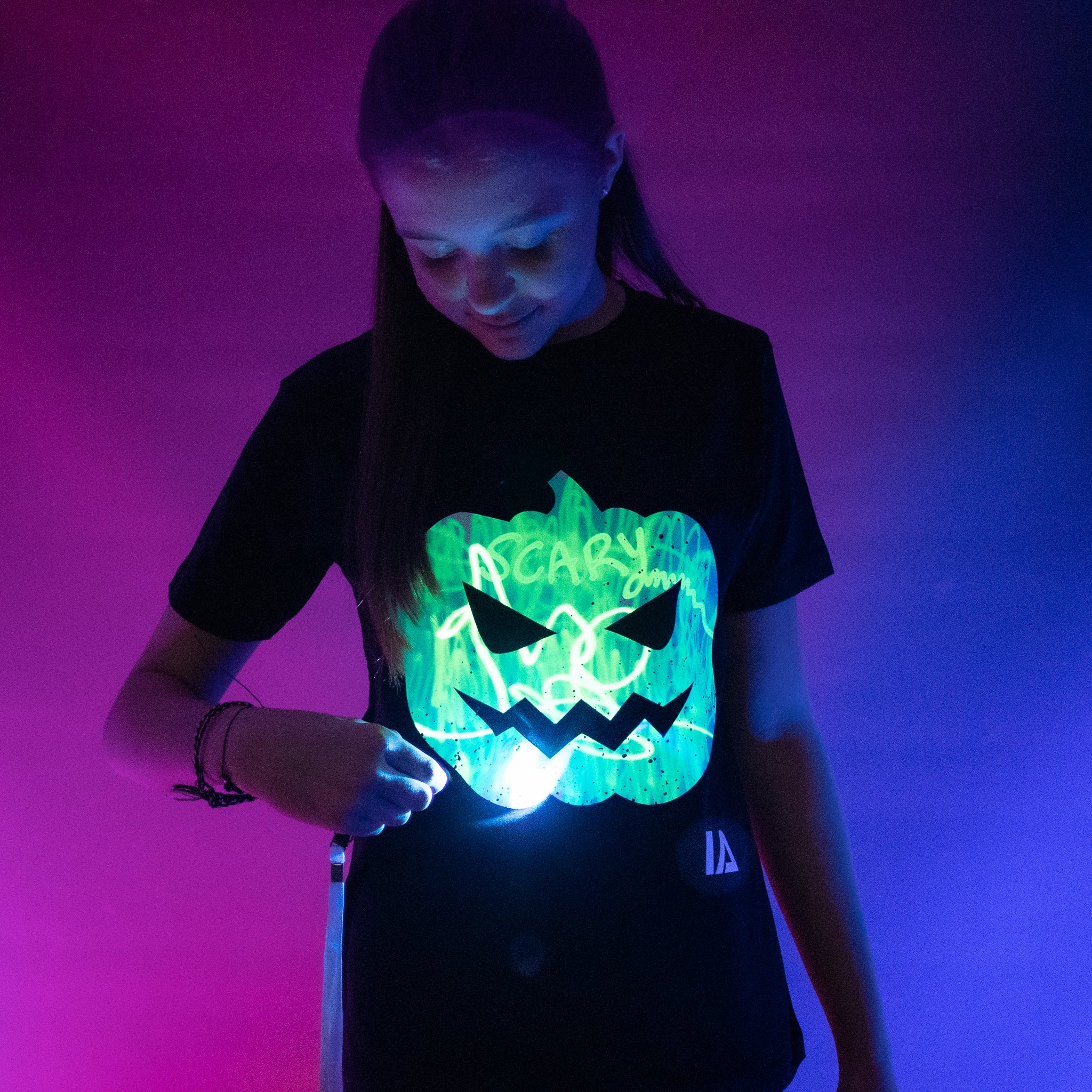 Jack O Lantern Interactive Glow T-Shirt - Halloween Edition