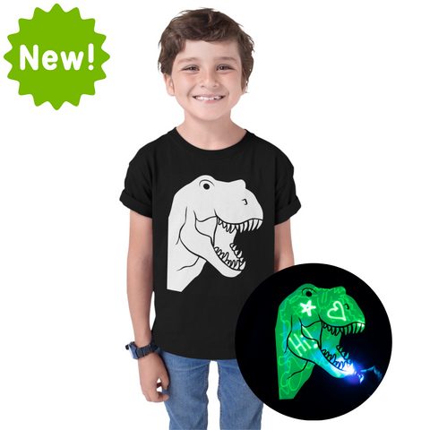 Kids Interactive Glow T-Shirt - Dinosaur