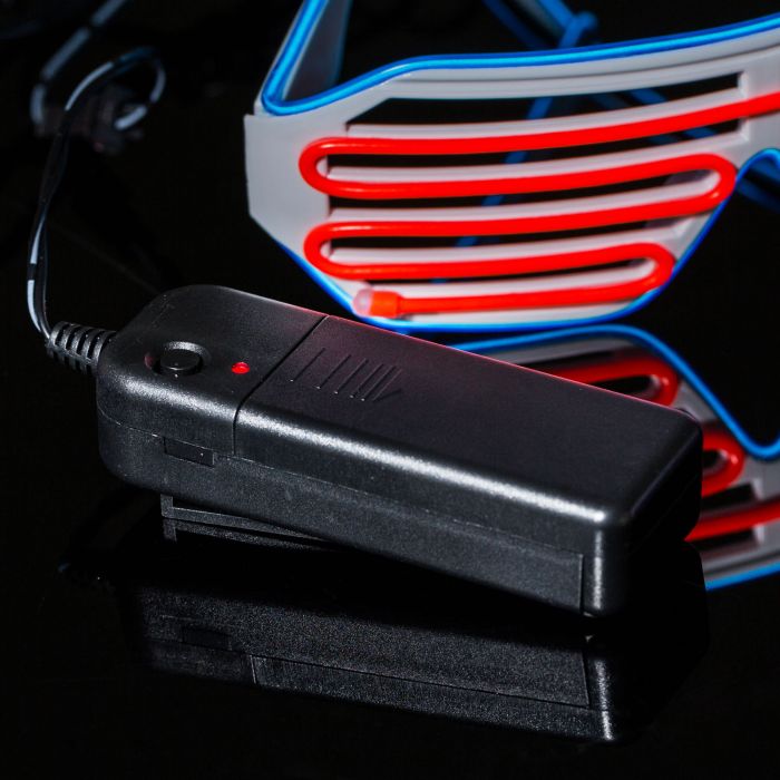 The battery pack for the LED light-up glasses