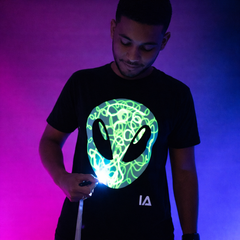 Alien Head Interactive Glow In The Dark T-Shirt