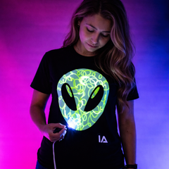 Alien Head Interactive Glow In The Dark T-Shirt