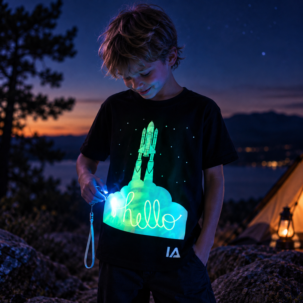 Kids Interactive Glow T-shirt - Rocket