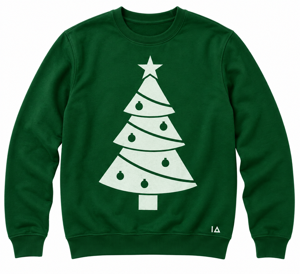 Christmas Tree Glow Christmas Jumper with Rechargeable Torch
