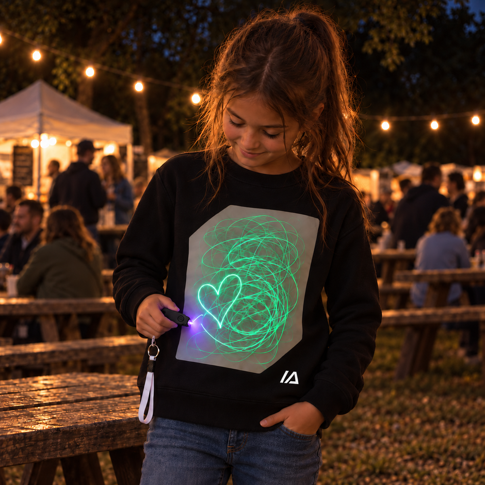 Kids Interactive Glow Sweatshirt with Rechargeable Torch