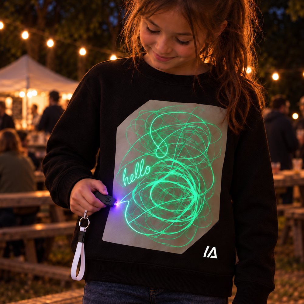 Kids Interactive Glow Sweatshirt with Rechargeable Torch