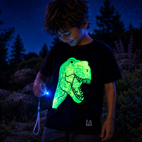 Kids Interactive Glow T-Shirt - Dinosaur