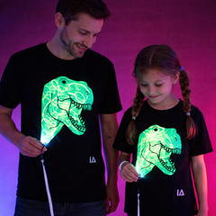 Kids Interactive Glow T-Shirt - Dinosaur