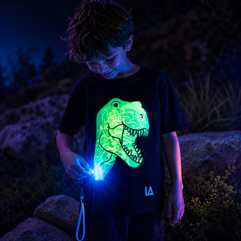 Kids Interactive Glow T-Shirt - Dinosaur