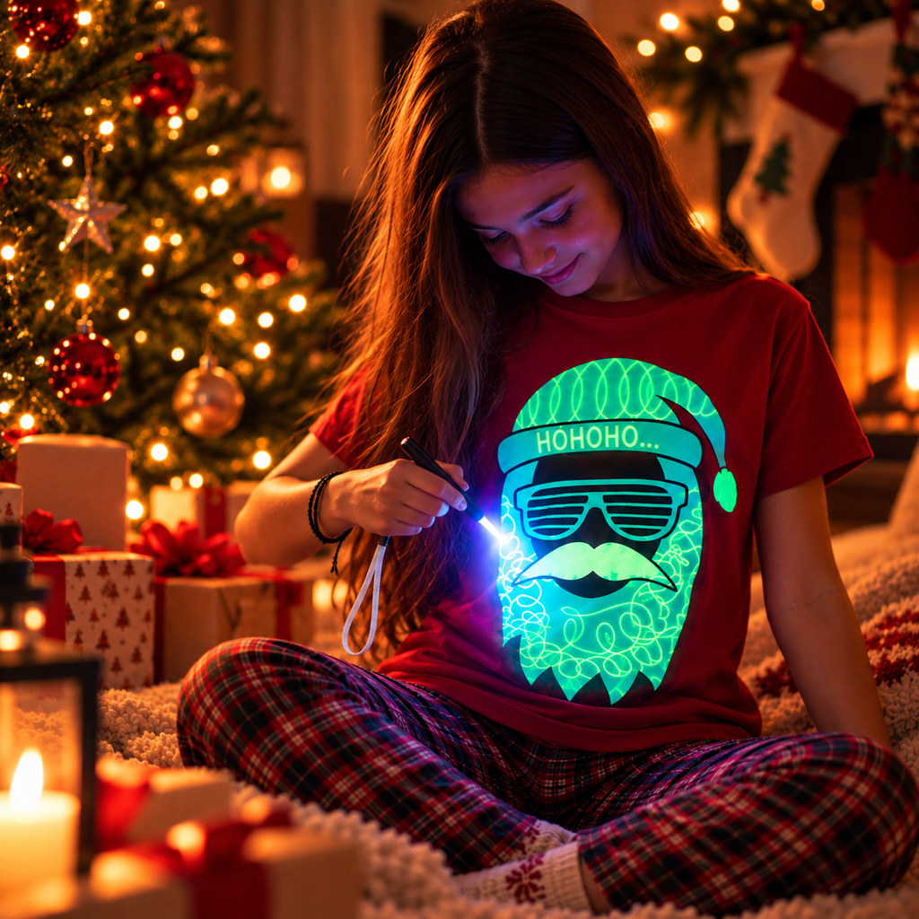 Cool Santa Interactive Glow T-Shirt - Christmas Edition