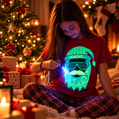 Cool Santa Interactive Glow T-Shirt - Christmas Edition