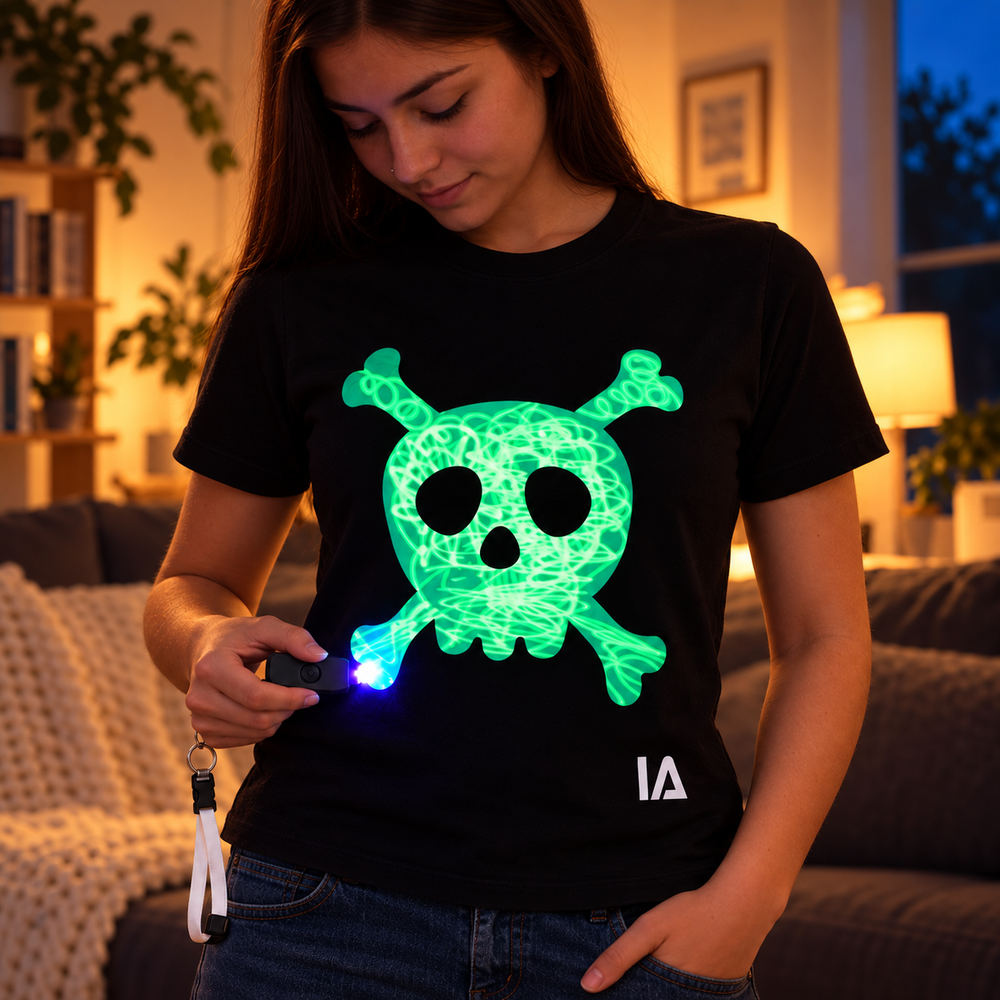 Kids’ Skull & Crossbones Interactive Glow-in-the-Dark T-Shirt