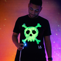 Skull & Cross Bones Interactive Glow T-Shirt