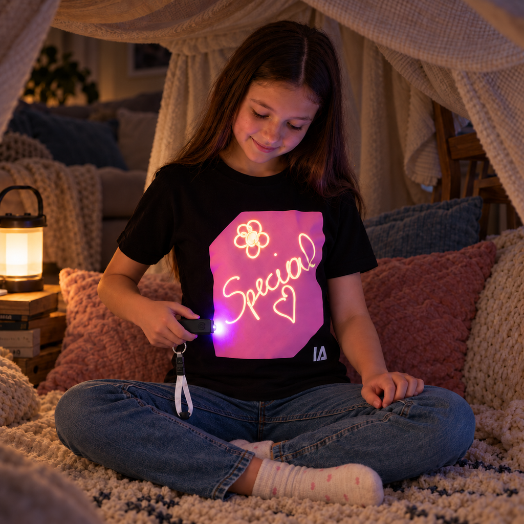 Kids Interactive Glow In The Dark T-shirt