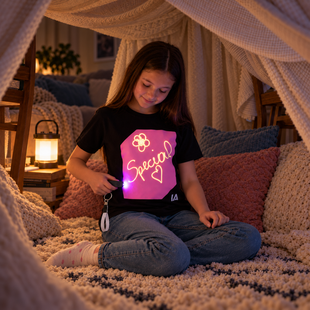 Kids Interactive Glow In The Dark T-shirt
