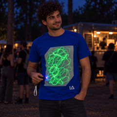 Adult Interactive Glow T-Shirt with Rechargeable Glow Torch