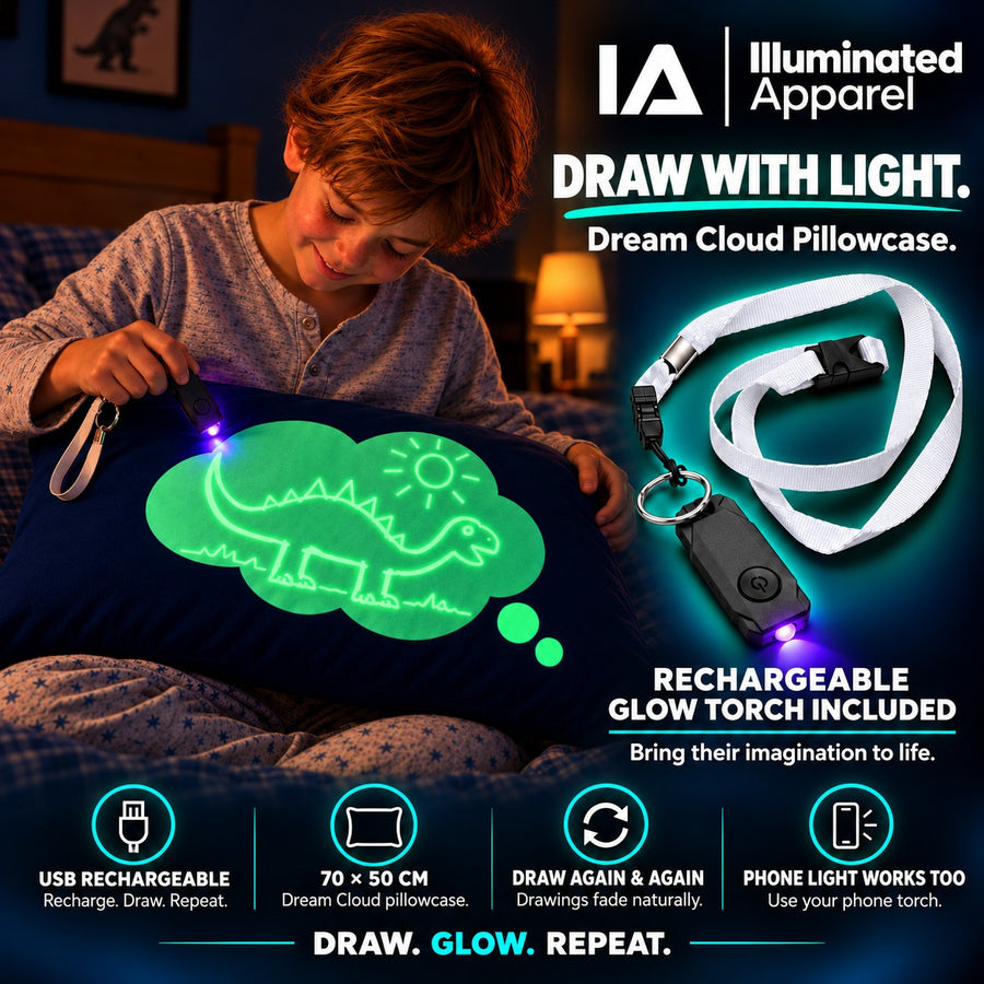 Glow Sketch Pillowcase – Dream Cloud | Draw With Light