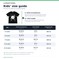 Kids’ Outer Space Glow T-Shirt with Rechargeable Glow Torch