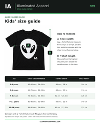 Kids’ Alien Glow in the Dark T-Shirt with Rechargeable Torch