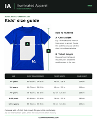 Kids’ Royal Blue Glow in the Dark T-Shirt with Rechargeable Torch