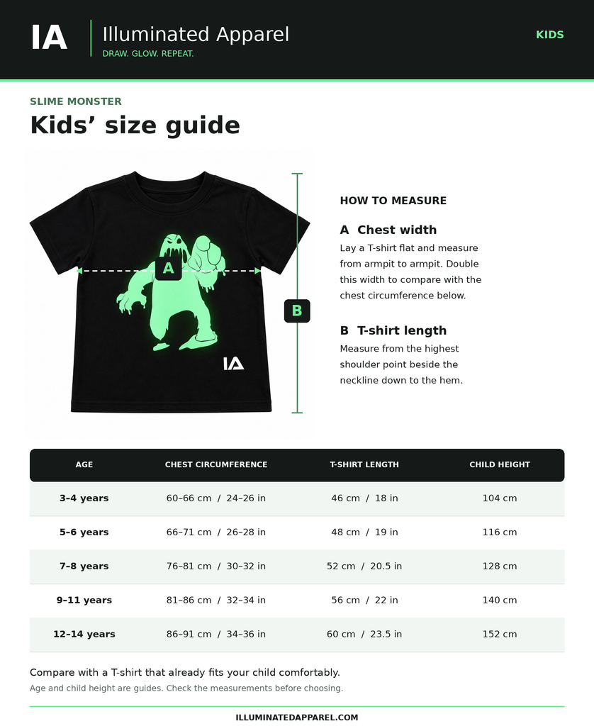 Slime Monster Interactive Glow T-Shirt - Halloween Edition