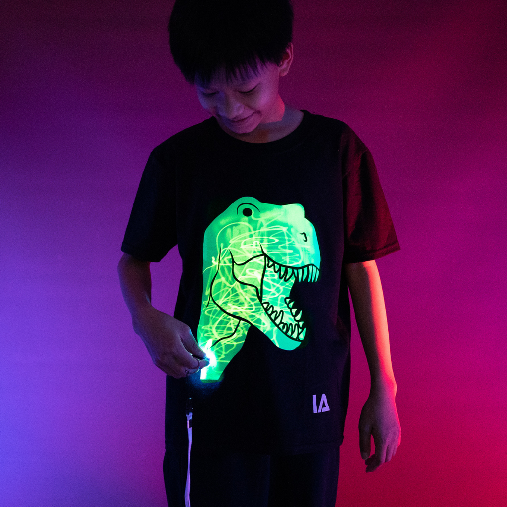 Kids Interactive Glow T-Shirt - Dinosaur