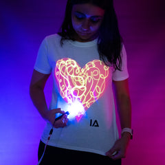 Kids Interactive Glow T-Shirt - Love Heart