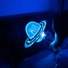 Glow Sketch Pillowcase - Space Planet