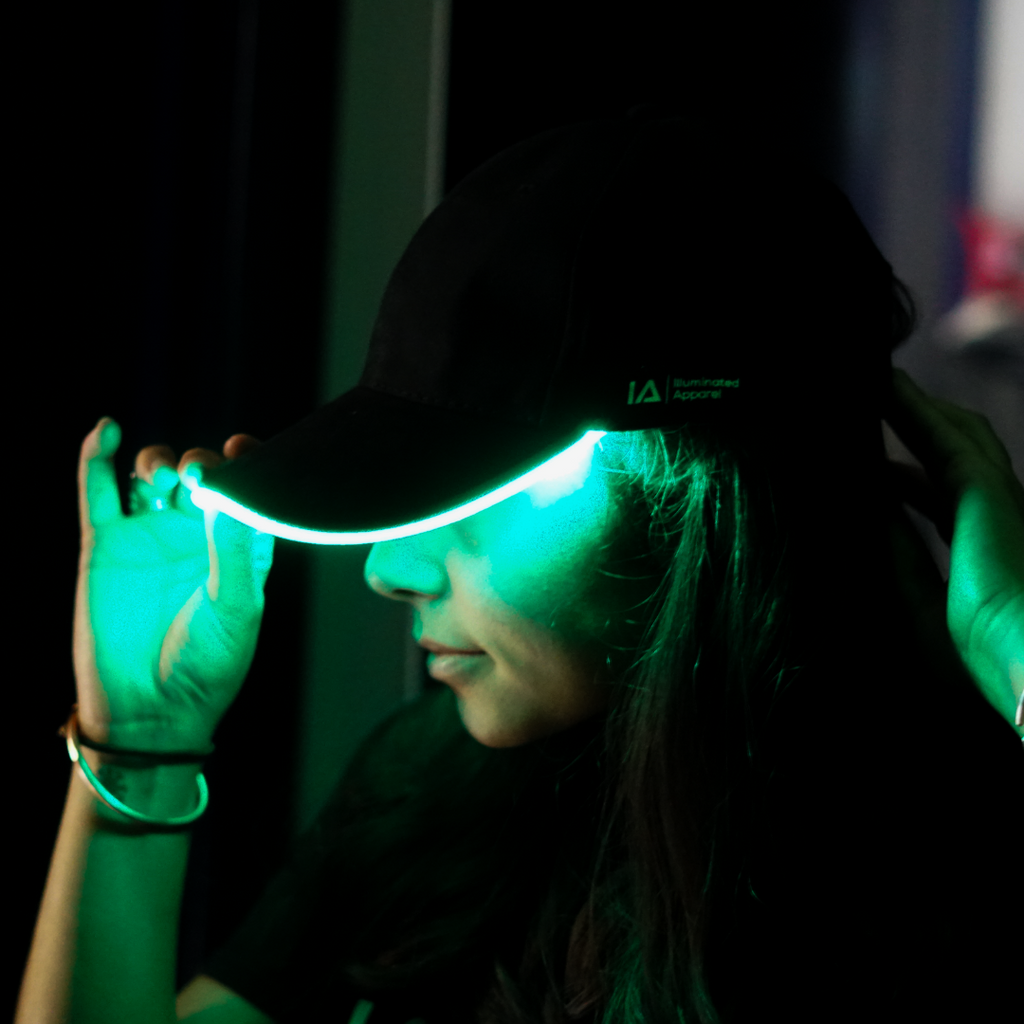 Visor hat hot sale with led lights
