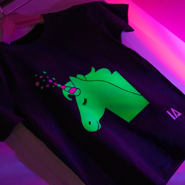 Kids Interactive Glow T-shirt - Unicorn | Illuminated Apparel | T-Shirts
