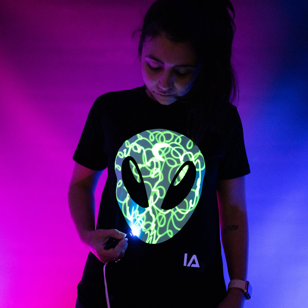 Alien Head Interactive Glow In The Dark T-Shirt