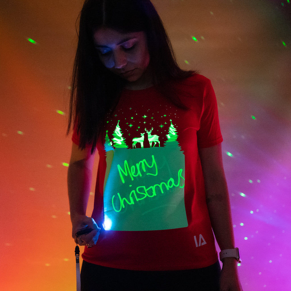 Reindeer Interactive Glow T-Shirt - Christmas Edition