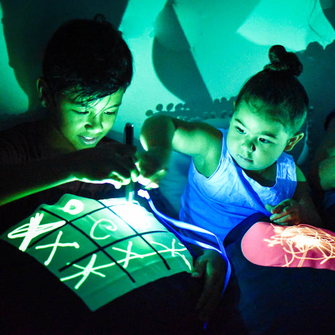 Illuminated Apparel Children's Interactive Green Glow T-shirt in Black /  Green Glow 