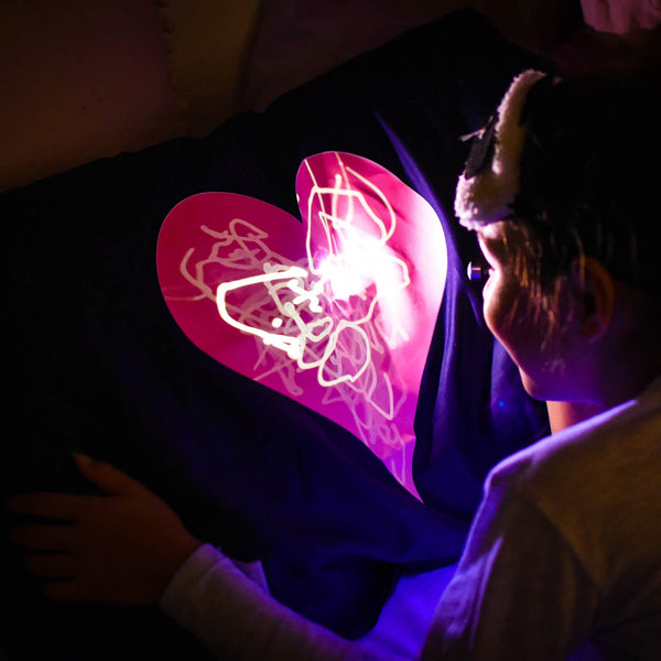 Glow Sketch Pillowcase | Love Heart