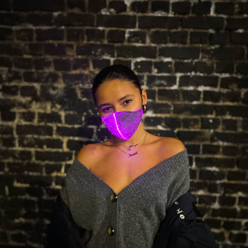 Light Up Fibre Optic Rechargeable Face Mask