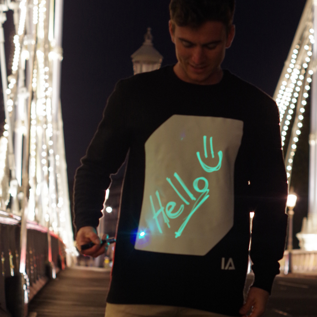 Glowing sweater online