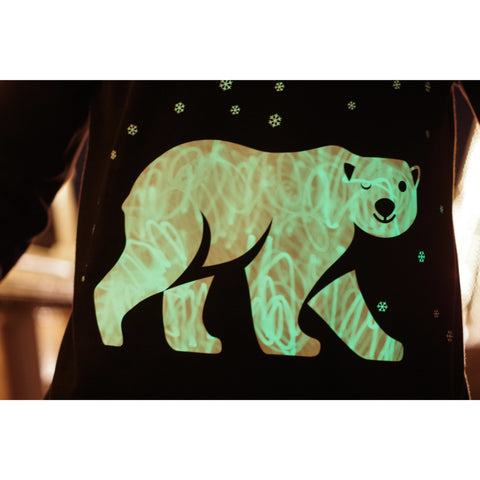 Interactive Glow In The Dark Polar Bear Christmas Jumper