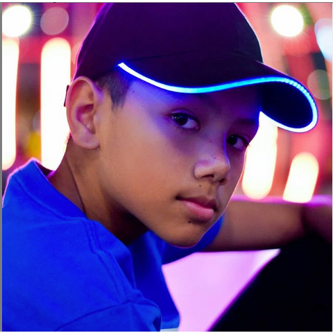 Kids LED Light Up Baseball Cap Illuminated Apparel