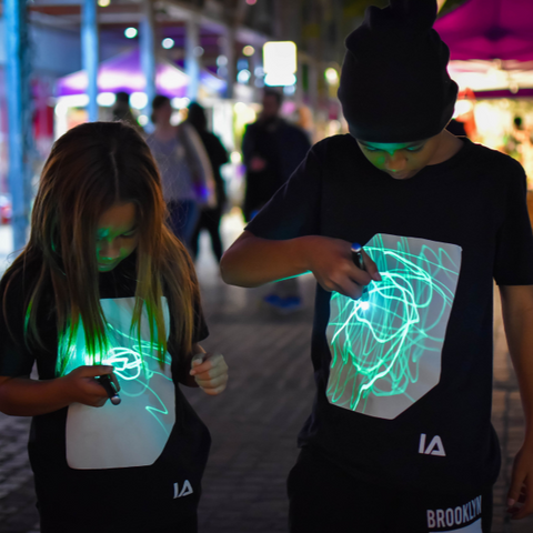 Illuminated Apparel Interactive Glow T shirt As seen on Dragons Den