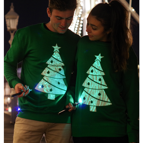 Interactive Glow In The Dark Christmas Tree Jumper