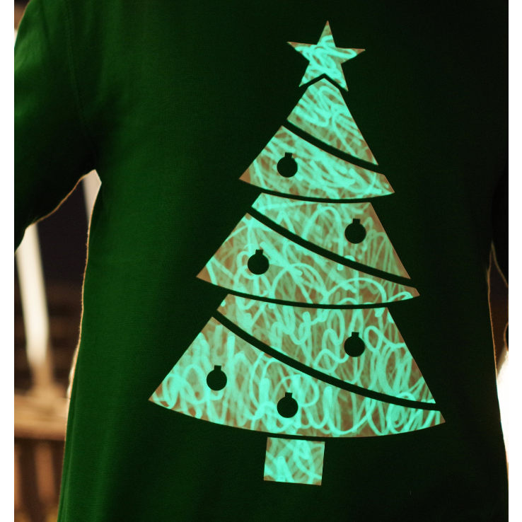 Interactive Glow In The Dark Christmas Tree Jumper Illuminated Apparel